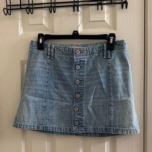 Blue hollister jean skirt